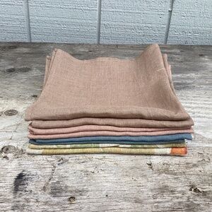 NEW (2) Anthropologie 100% linen NAPKINS set